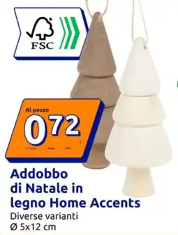 Action Addobbo di Natale in legno Home Accents offerta