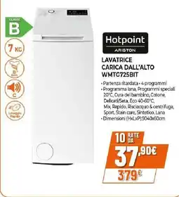 Ipercoop Hotpoint ARISTON LAVATRICE CARICA DALL'ALTO WMTG725BIT offerta