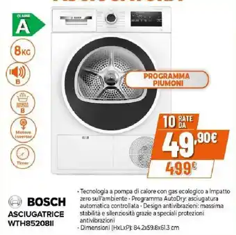 BOSCH ASCIUGATRICE WTH8520811