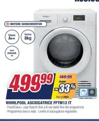Trony Whirlpool Asciugatrice FFTM12 IT offerta