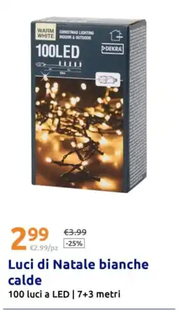 Action Luci di Natale bianche calde offerta