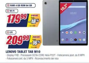 Trony Lenovo Tablet Tab M10 offerta