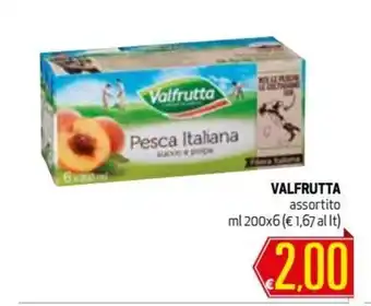 Maxi Supermercati Valfrutta 200ml x 6 offerta