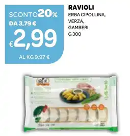 Ekom Ravioli erba cipollina, verza, gamberi offerta