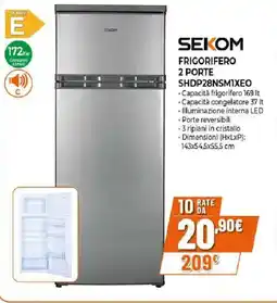 Extracoop SEKOM FRIGORIFERO 2 PORTE SHDP28NSMIXEO offerta