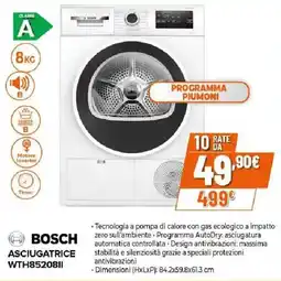 Extracoop BOSCH ASCIUGATRICE WTH85208II offerta