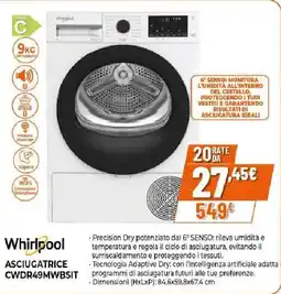 Extracoop Whirlpool ASCIUGATRICE CWDR49MWBSIT offerta