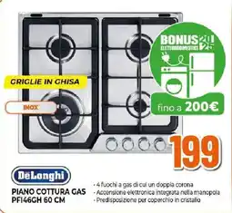 Extracoop DeLonghi PIANO COTTURA GAS PF146GH 60 CM offerta