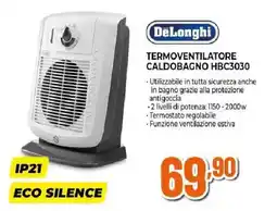 Extracoop DeLonghi TERMOVENTILATORE CALDOBAGNO HBC3030 offerta