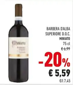 Conad Barbera d'alba superiore d.o.c. MINIATO offerta