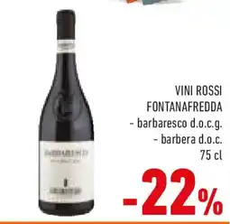 Conad Vini rossi fontanafredda offerta