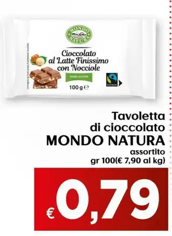 Maxi Supermercati Mondo Natura Travoletta di cioccolato assortito 100gr offerta
