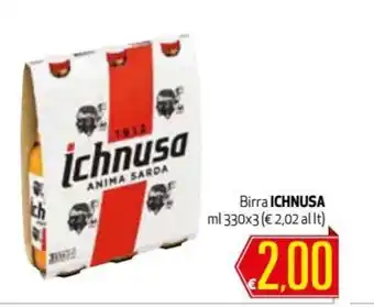 Maxi Supermercati Ichnusa Birra 330ml x 3 offerta