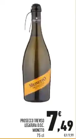 Conad Prosecco treviso legatura d.o.c. MIONETTO offerta