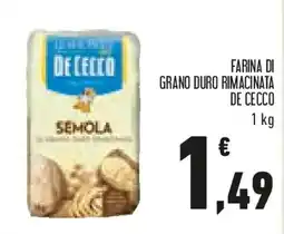 Conad Farina di grano duro rimacinata DE CECCO offerta
