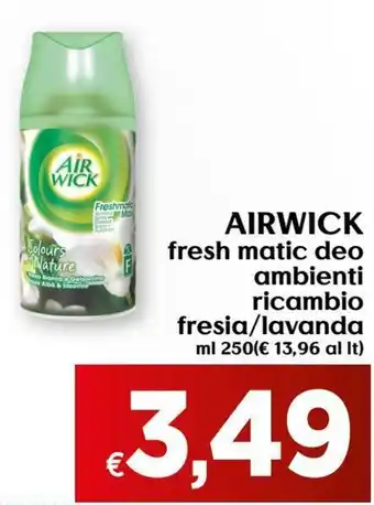 Airwick fresh matic deo ambienti ricambio fresia/lavanda 250ml