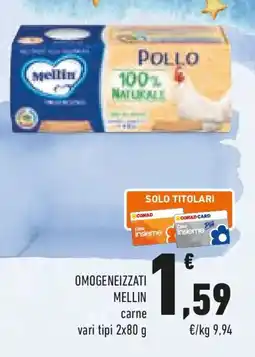 Conad Omogeneizzati MELLIN offerta