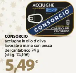 Famila Superstore CONSORCIO acciughe in olio d'oliva lavorate a mano con pesca del cantabrico offerta
