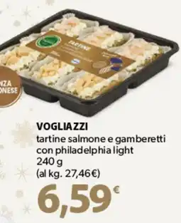 Famila Superstore VOGLIAZZI tartine salmone e gamberetti con philadelphia light offerta