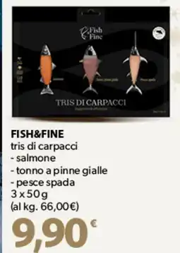 Famila Superstore FISH&FINE tris di carpacci offerta
