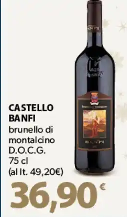 Famila Superstore CASTELLO BANFI brunello di montalcino D.O.C.G. offerta