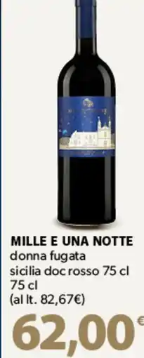 Famila Superstore MILLE E UNA NOTTE donna fugata sicilia doc rosso offerta