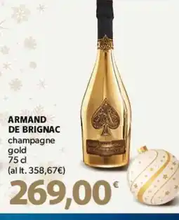Famila Superstore ARMAND DE BRIGNAC champagne gold offerta