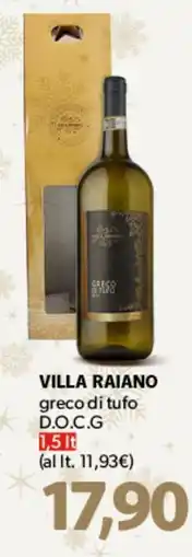 Famila Superstore VILLA RAIANO greco di tufo D.O.C.G offerta