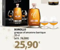 Famila Superstore BONOLLO grappa of amarone barrique offerta