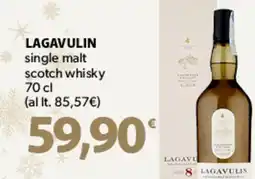 Famila Superstore LAGAVULIN single malt scotch whisky offerta