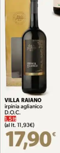 Famila Superstore VILLA RAIANO irpinia aglianico D.O.C. offerta