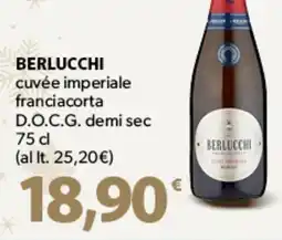 Famila Superstore BERLUCCHI cuvée imperiale franciacorta D.O.C.G. demi sec offerta
