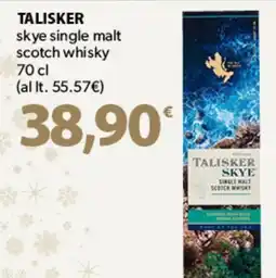 Famila Superstore TALISKER skye single malt scotch whisky offerta