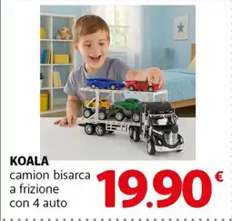 Famila Superstore KOALA camion bisarca a frizione con 4 auto offerta