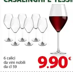 Famila Superstore 6 calici da vini nobili offerta