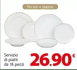 Famila Superstore Servizio di piatti da 18 pezzi offerta