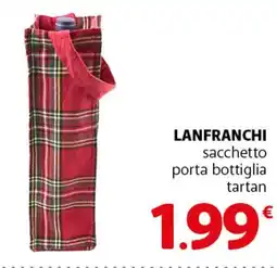 Famila Superstore LANFRANCHI sacchetto porta bottiglia tartan offerta