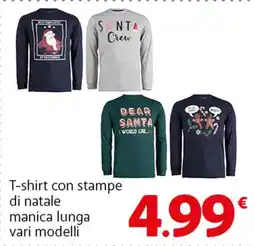 Famila Superstore T-shirt con stampe di natale manica lunga offerta