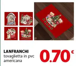 Famila Superstore LANFRANCHI tovaglietta in pvc americana offerta
