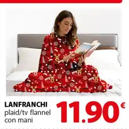 Famila Superstore LANFRANCHI plaid/tv flannel con mani offerta