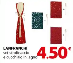Famila Superstore LANFRANCHI set strofinaccio e cucchiaio in legno offerta