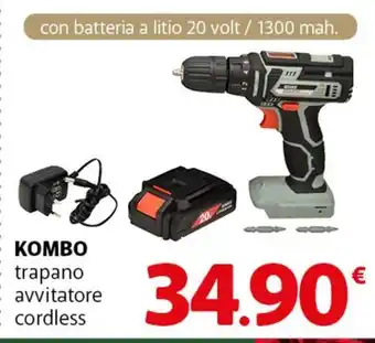 Famila Superstore KOMBO trapano avvitatore cordless offerta