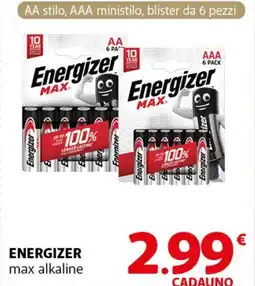 Famila Superstore ENERGIZER max alkaline offerta
