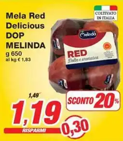 Prix Quality Mela Red Delicious DOP MELINDA offerta