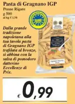 Prix Quality Pasta di Gragnano IGP Penne Rigate offerta