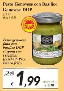 Prix Quality Pesto Genovese con Basilico Genovese DOP offerta