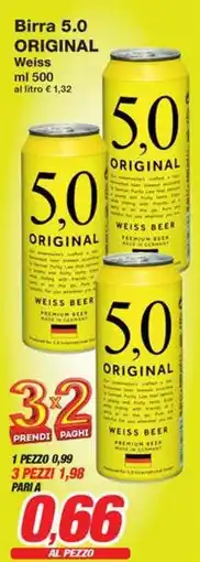 Prix Quality Birra 5.0 ORIGINAL Weiss offerta