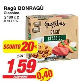 Prix Quality Ragù BONRAGÙ Classico offerta