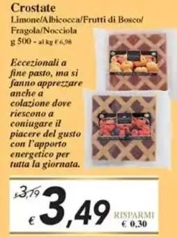Prix Quality Crostate Limone/Albicocca/Frutti di Bosco/ Fragola/Nocciola offerta