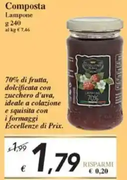 Prix Quality Composta Lampone offerta